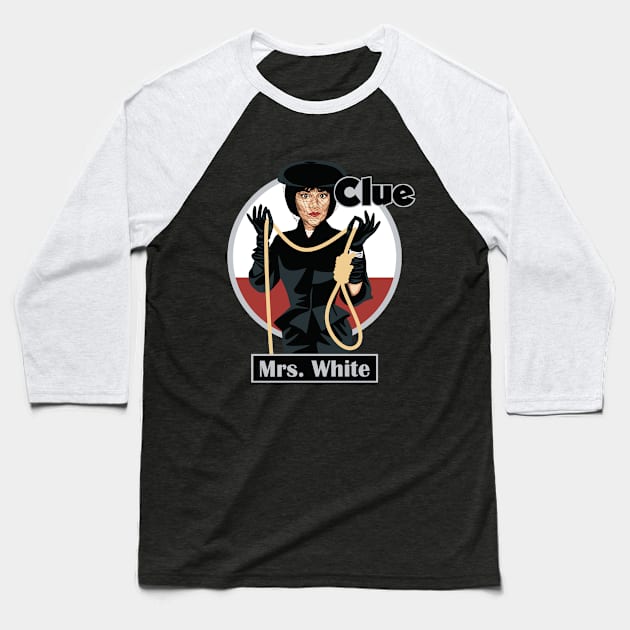 CLUE Mrs White Baseball T-Shirt by Tiro1Linea